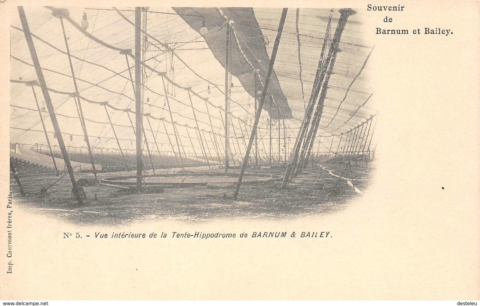 Nr 5 Vue Intérieur De La Tente-Hippodrome De  Barnum & Bailey - Cirque