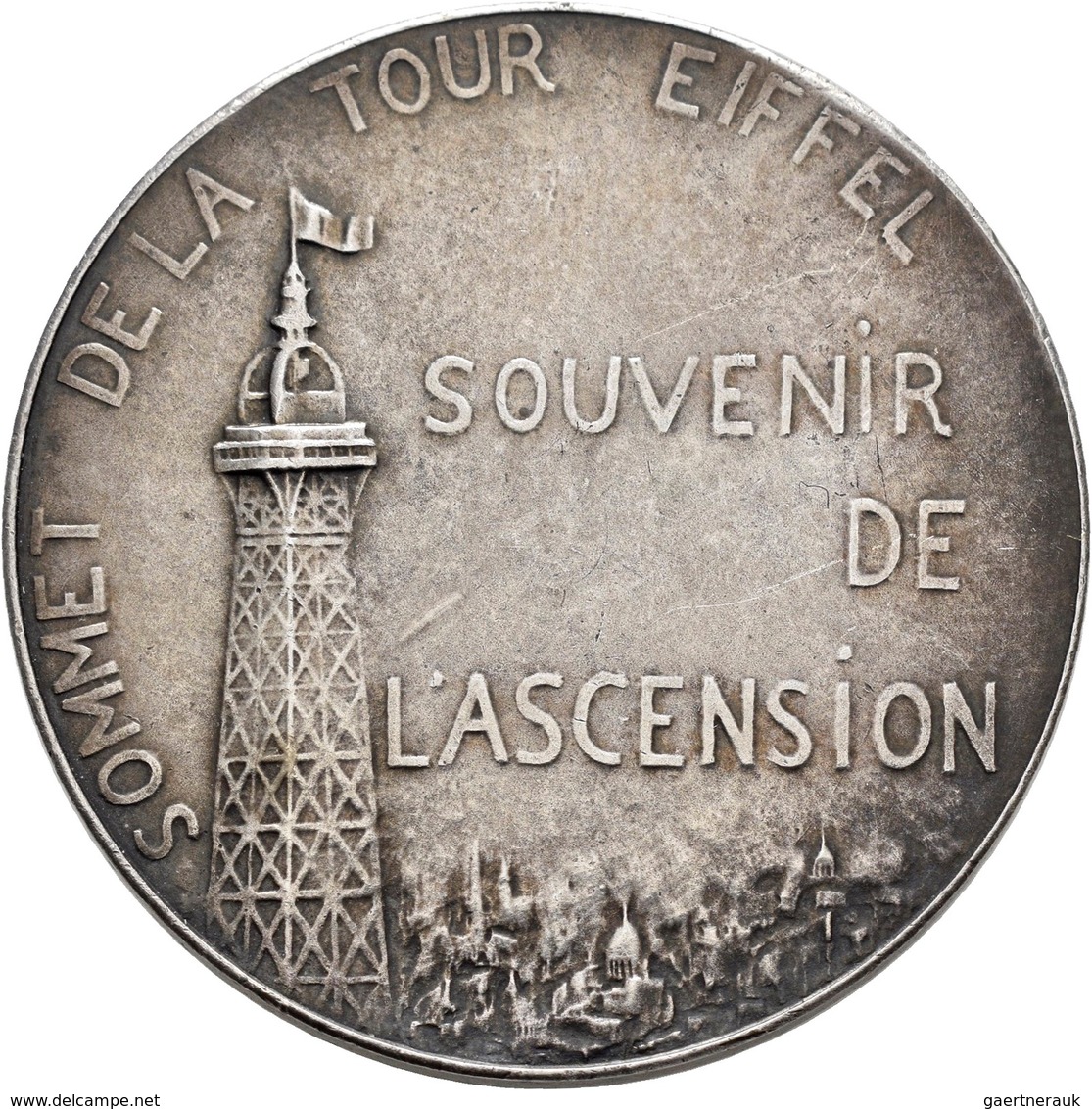 Medaillen Alle Welt: Frankreich: Versilberte Bronzemedaille Auf Die Weltausstellung 1900 In Paris Vo - Ohne Zuordnung