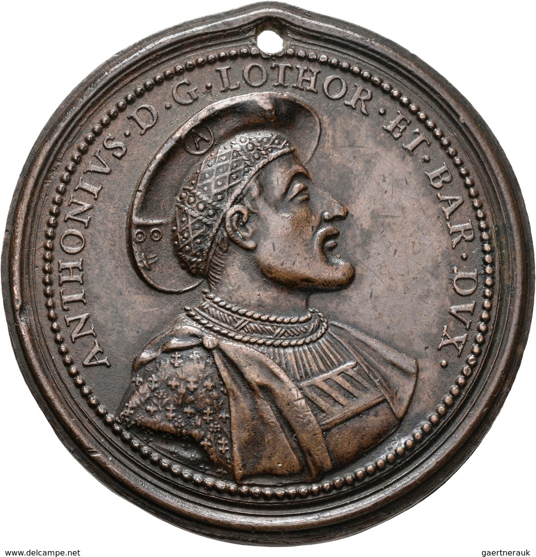 Medaillen Alle Welt: Frankreich-Lothringen, Antoine 1508-1544: Bronzemedaille O. J., Von St. Urbain) - Sin Clasificación