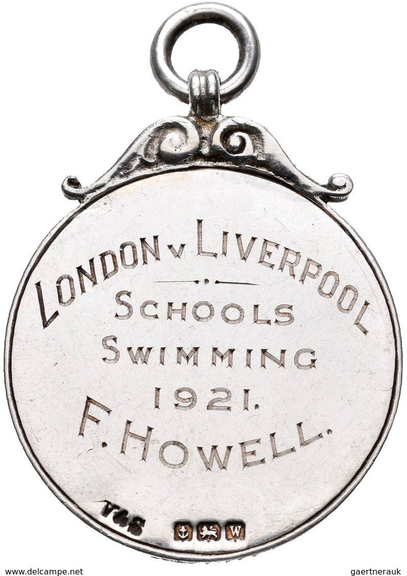 Medaillen Alle Welt: Großbritannien: Silbermedaille (Gravur 1921), Preismedaille, London Vs. Liverpo - Ohne Zuordnung