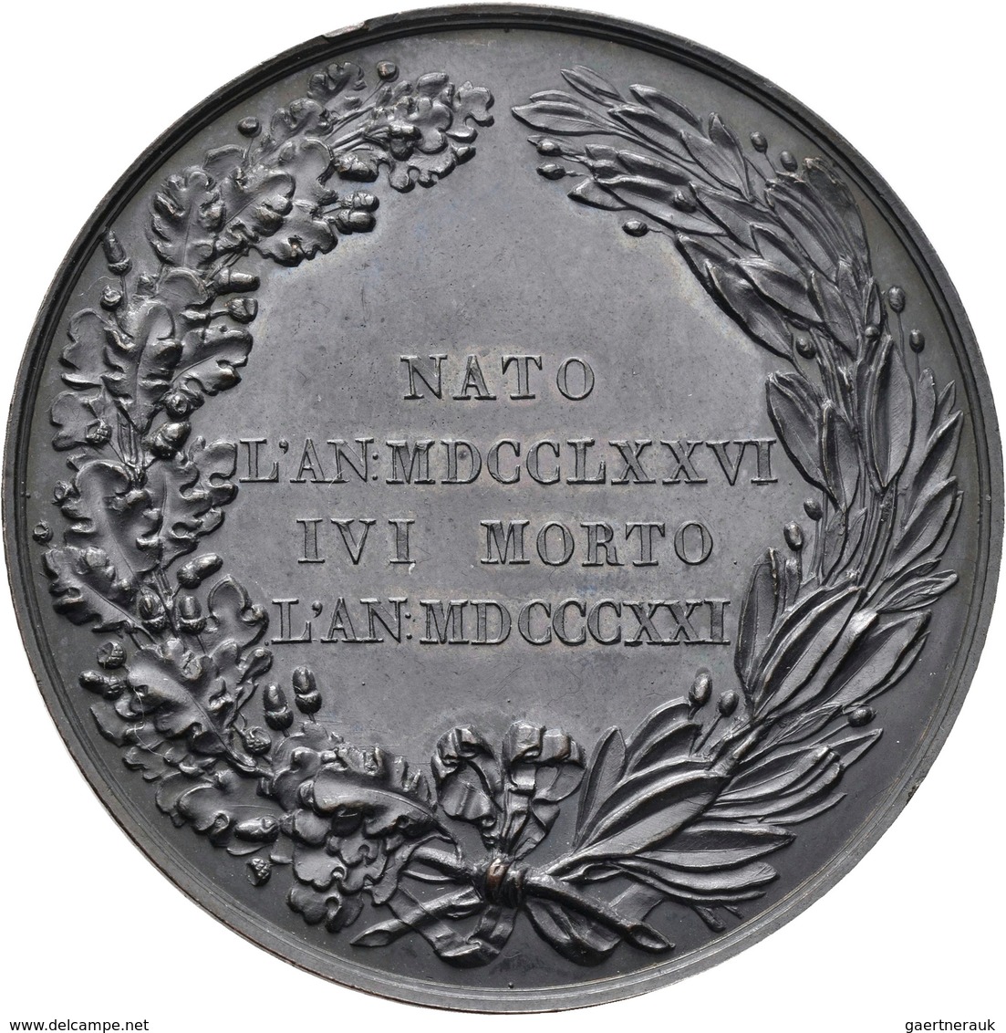 Medaillen Alle Welt: Italien, Milano: Bronzemedaille 1821, Stempel Von Cossa, Auf Den Mailänder Schr - Non Classificati