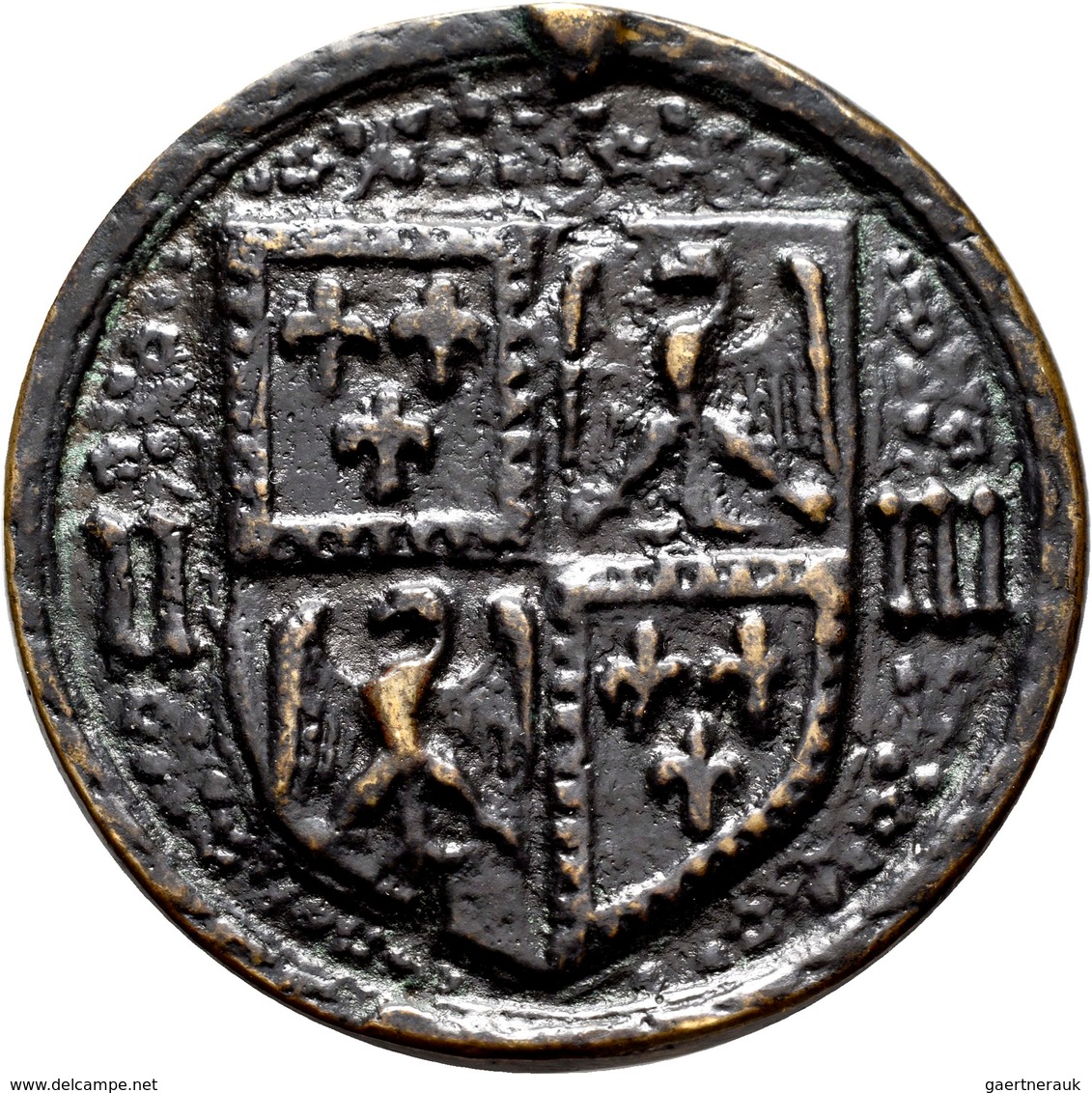 Medaillen Alle Welt: Italien-Ferrara, Niccolo III. D'Este 1383-1441: Bronzegussmedaille O. J. Von Am - Ohne Zuordnung