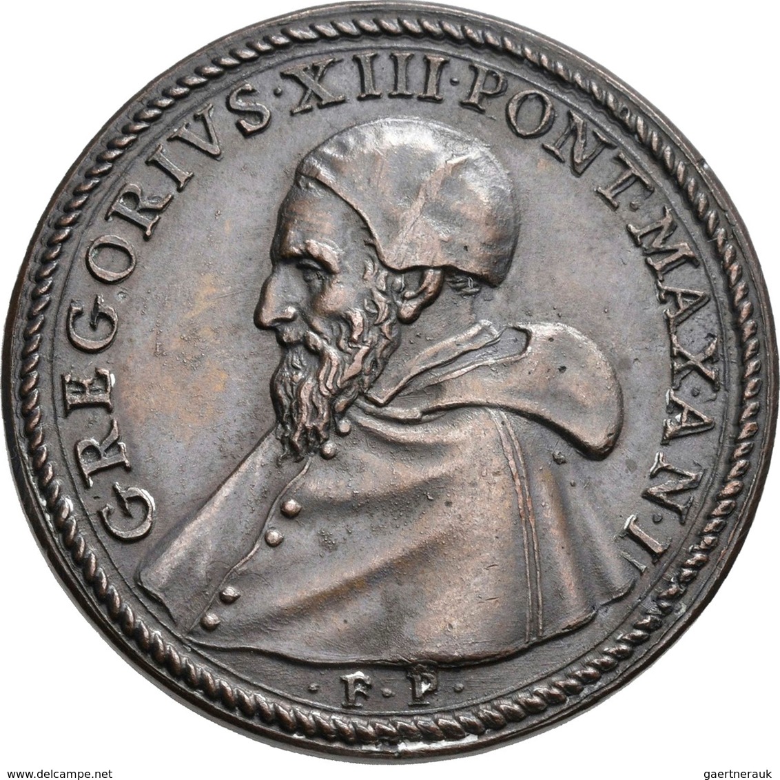 Medaillen Alle Welt: Italien-Kirchenstaat, Gregor XIII. 1572-1585: Bronzemedaille AN I/1572, Geferti - Sin Clasificación