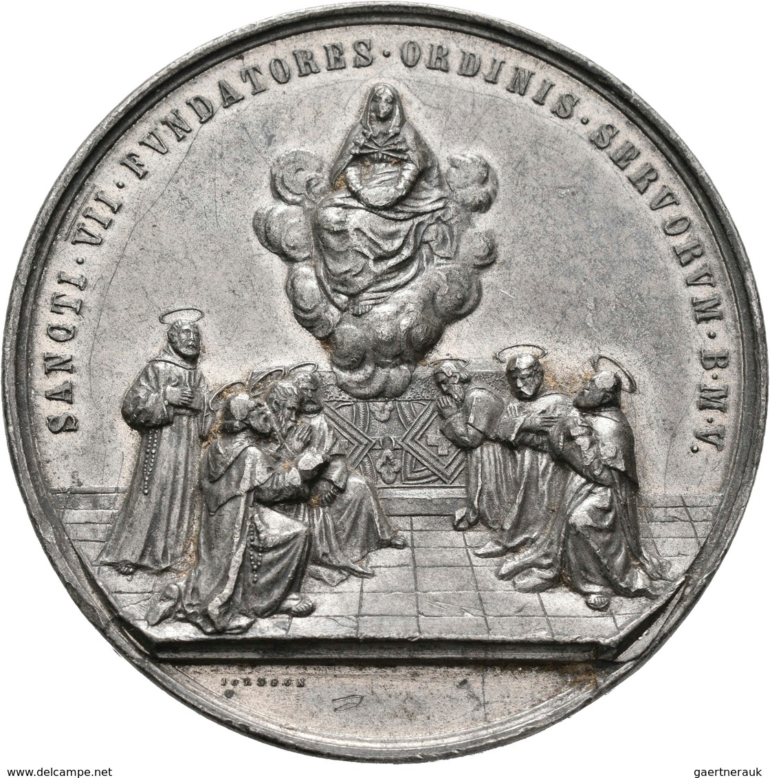 Medaillen Alle Welt: Italien-Kirchenstaat, Leo XIII. 1878-1903: Zinnmedaille 1888, Von Johnson, Auf - Sin Clasificación