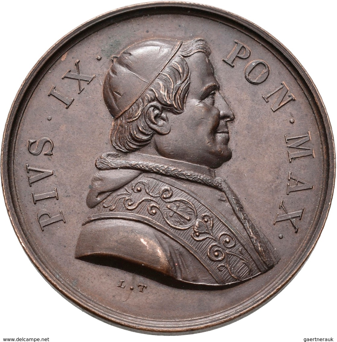 Medaillen Alle Welt: Italien-Kirchenstaat, Pius IX. 1846-1878: Bronzemedaille O.J. (1846), Stempel V - Ohne Zuordnung
