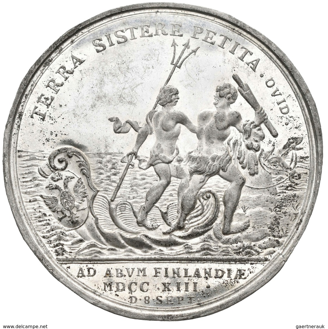 Medaillen Alle Welt: Russland, Peter I. (der Große) 1689-1725: Einseitiger Zinnabschlag Der Medaille - Unclassified