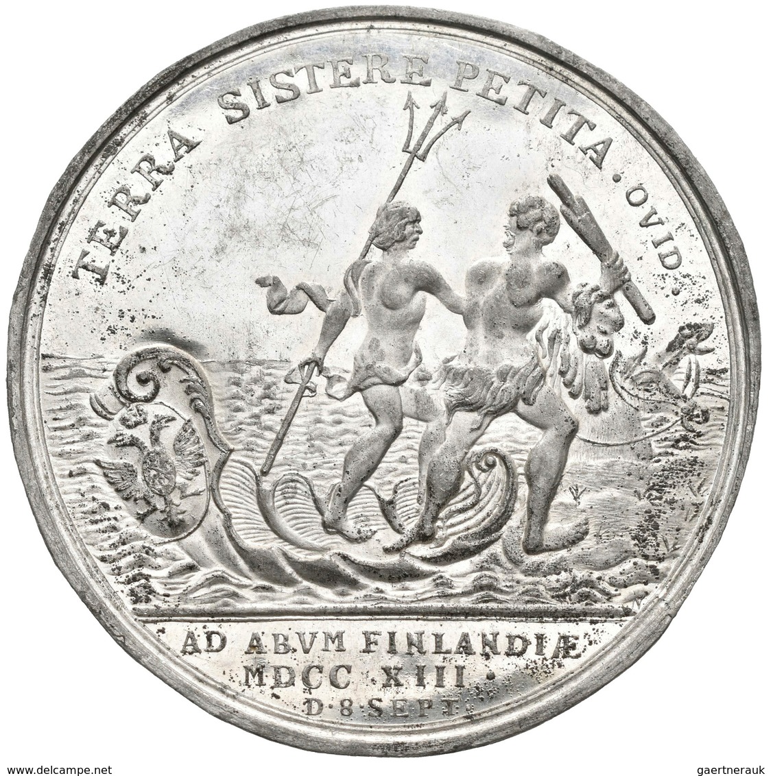 Medaillen Alle Welt: Russland, Peter I. (der Große) 1689-1725: Einseitiger Zinnabschlag Der Medaille - Sin Clasificación