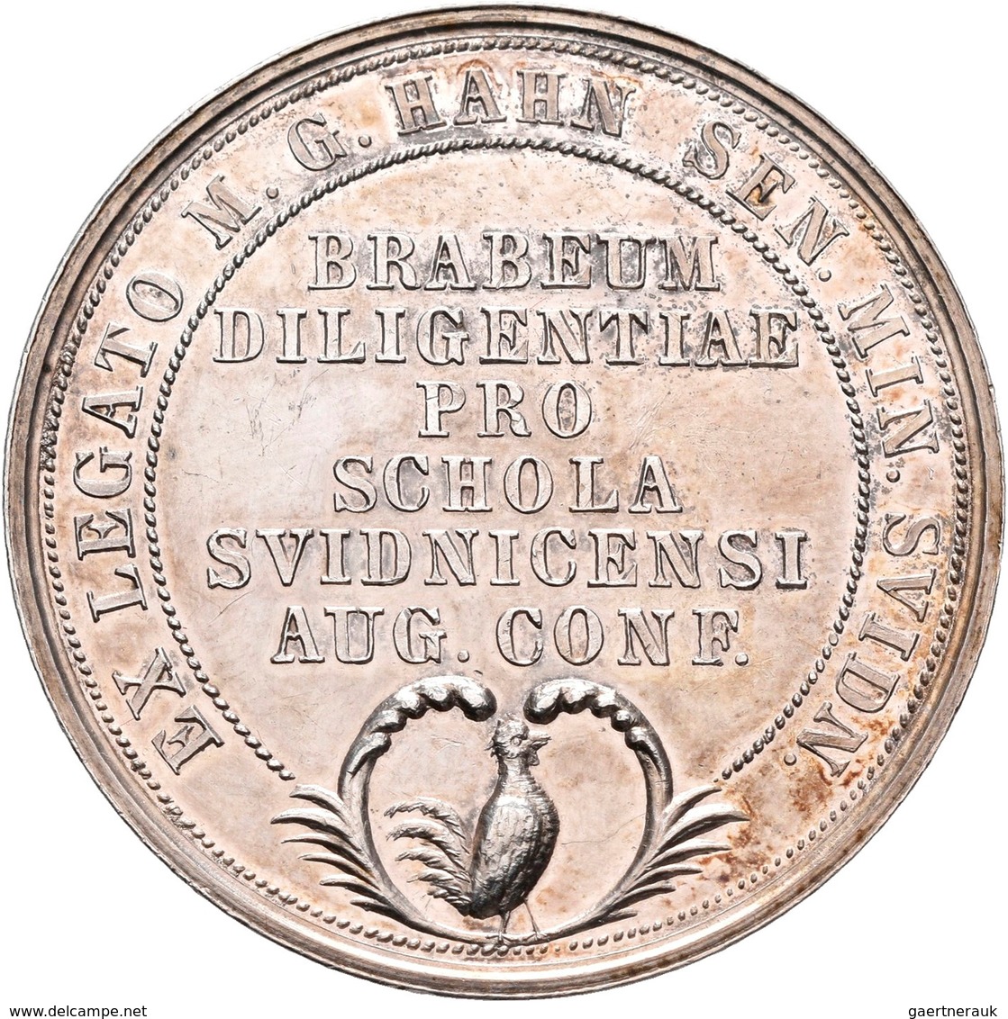Medaillen Alle Welt: Schlesien, Schweidnitz / Swidnica: Silbermedaille O.J. (um 1860), Schulpreismed - Ohne Zuordnung
