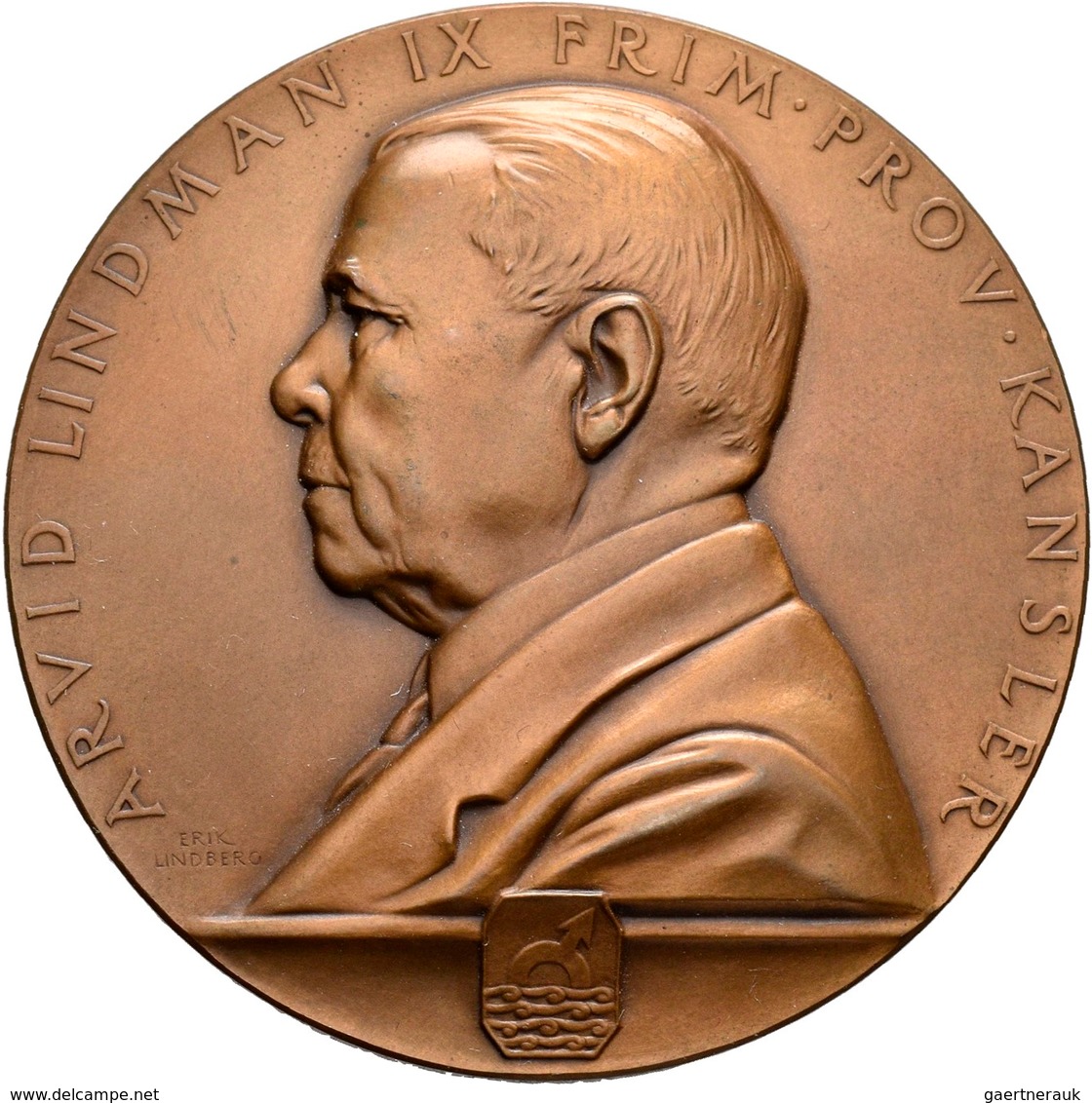 Medaillen Alle Welt: Schweden, Gustav V. 1907-1950: Bronzemedaille 1932 Von E. Lindberg, Auf Den Sch - Non Classificati