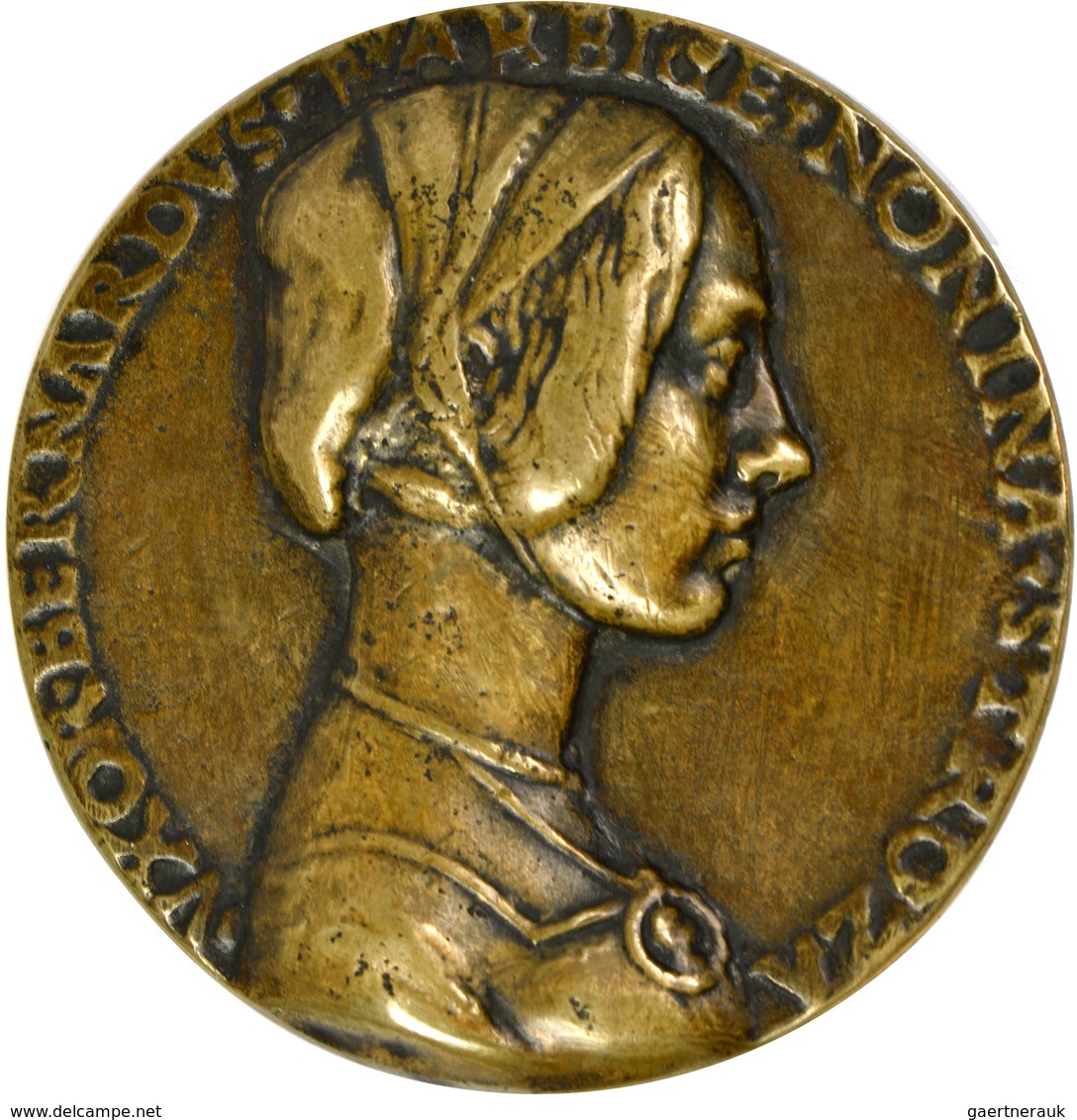 Medaillen Alle Welt: Schwere Bronzegussmedaille O.J., Vermutlich 17. Jhd. Auf Nonina Und Filippo Str - Ohne Zuordnung