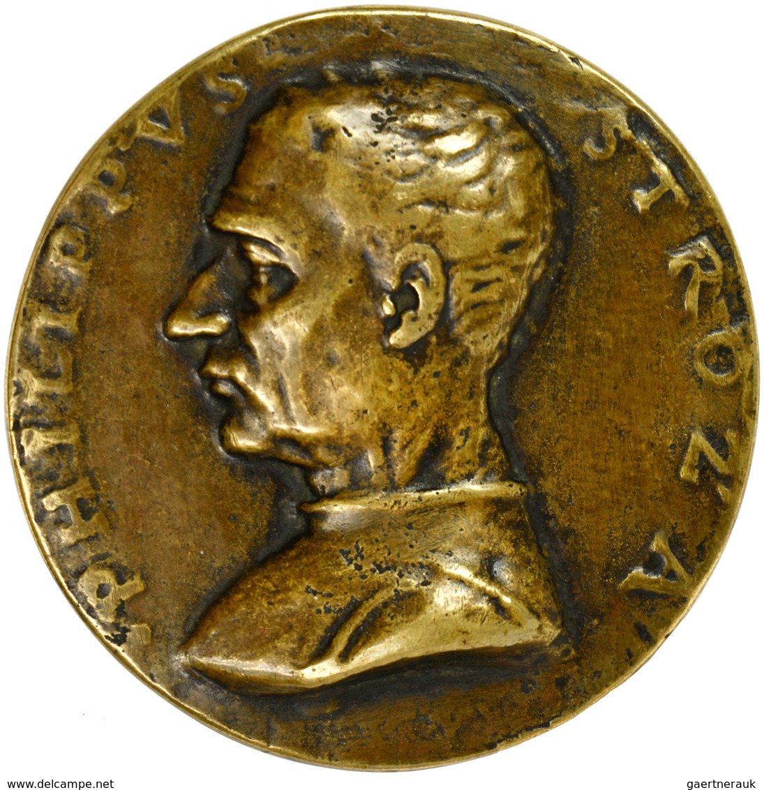 Medaillen Alle Welt: Schwere Bronzegussmedaille O.J., Vermutlich 17. Jhd. Auf Nonina Und Filippo Str - Non Classificati