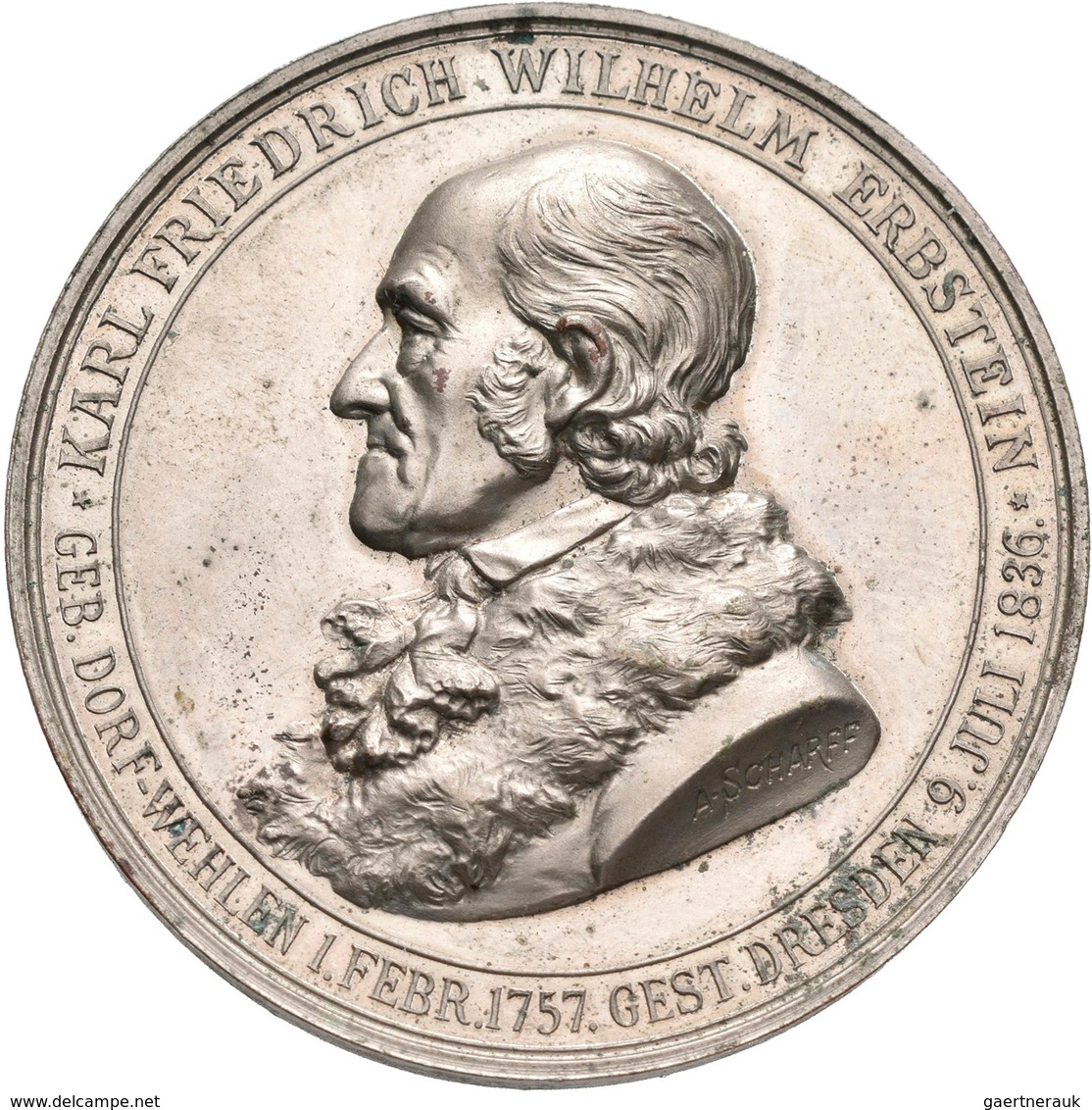 Medaillen Deutschland: Dresden: Nickelmedaille 1883 Von A. Scharff, Auf Karl Friedrich Wilhelm Erbst - Sonstige & Ohne Zuordnung