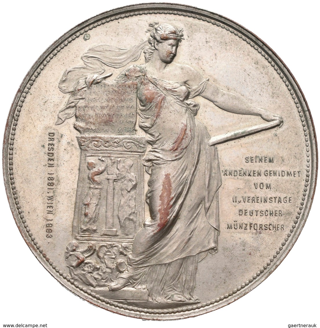 Medaillen Deutschland: Dresden: Nickelmedaille 1883 Von A. Scharff, Auf Karl Friedrich Wilhelm Erbst - Other & Unclassified