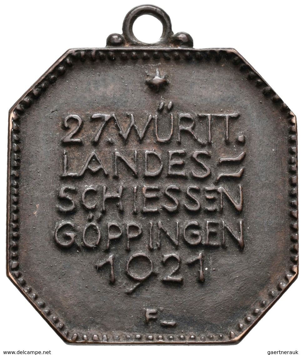 Medaillen Deutschland: Göppingen A.d. Steige: Lot 3 Stück; Achteckige Bronze-Klippe (von A. Feuerle) - Altri & Non Classificati