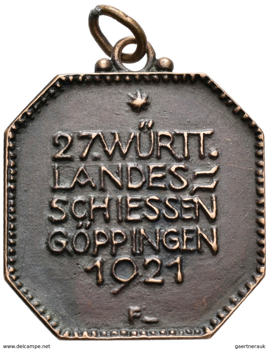 Medaillen Deutschland: Göppingen A.d. Steige: Lot 3 Stück; Achteckige Bronze-Klippe (von A. Feuerle) - Altri & Non Classificati