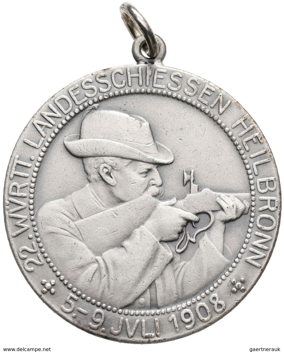 Medaillen Deutschland: Heilbronn: Silbermedaille 1908, Geprägt Bei Mayer & Wilhelm Stuttgart, Auf Da - Altri & Non Classificati