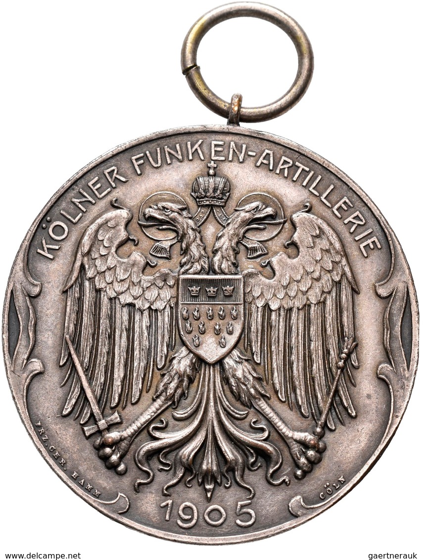 Medaillen Deutschland: Köln: Versilberte Bronzemedaille 1905, Signiert Frz. Chr. Hamm, Der Kölner Fu - Otros & Sin Clasificación