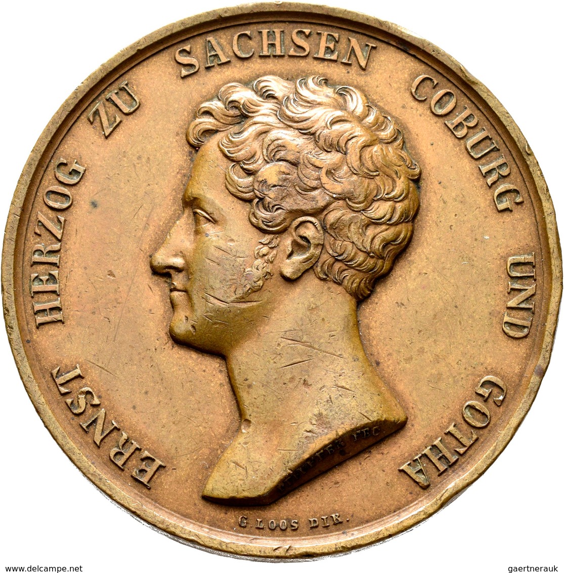 Medaillen Deutschland: Sachsen-Coburg-Gotha, Ernst I. 1806-1844: Bronzemedaille 1826 Von C. Pfeuffer - Altri & Non Classificati