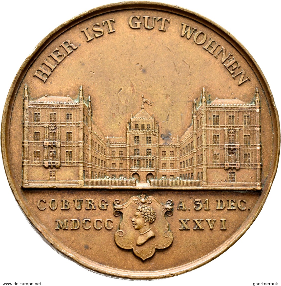 Medaillen Deutschland: Sachsen-Coburg-Gotha, Ernst I. 1806-1844: Bronzemedaille 1826 Von C. Pfeuffer - Otros & Sin Clasificación