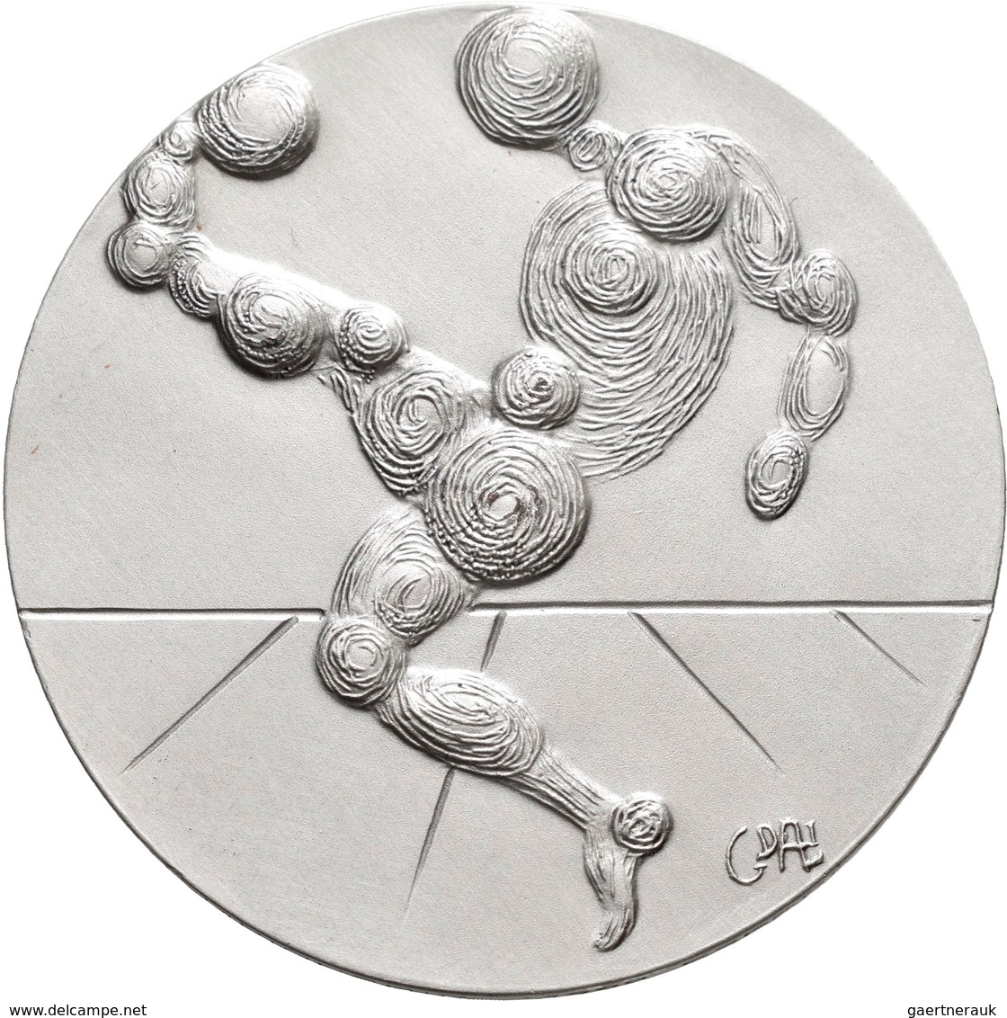 Medaillen Deutschland: Salvador Dali: Set Von 2 Hochrelief-Silbermedaillen Zur Fussball Welt-Meister - Other & Unclassified