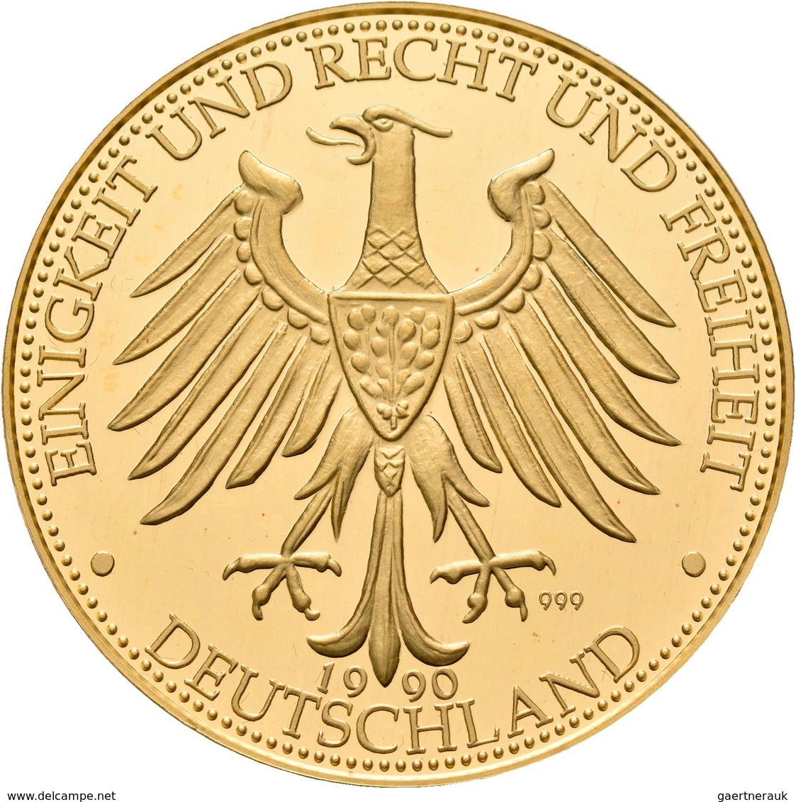 Medaillen Deutschland - Personen: Deutschland Einig Vaterland - 1. Oktober 1990: Eine Medaille Aus 9 - Altri & Non Classificati