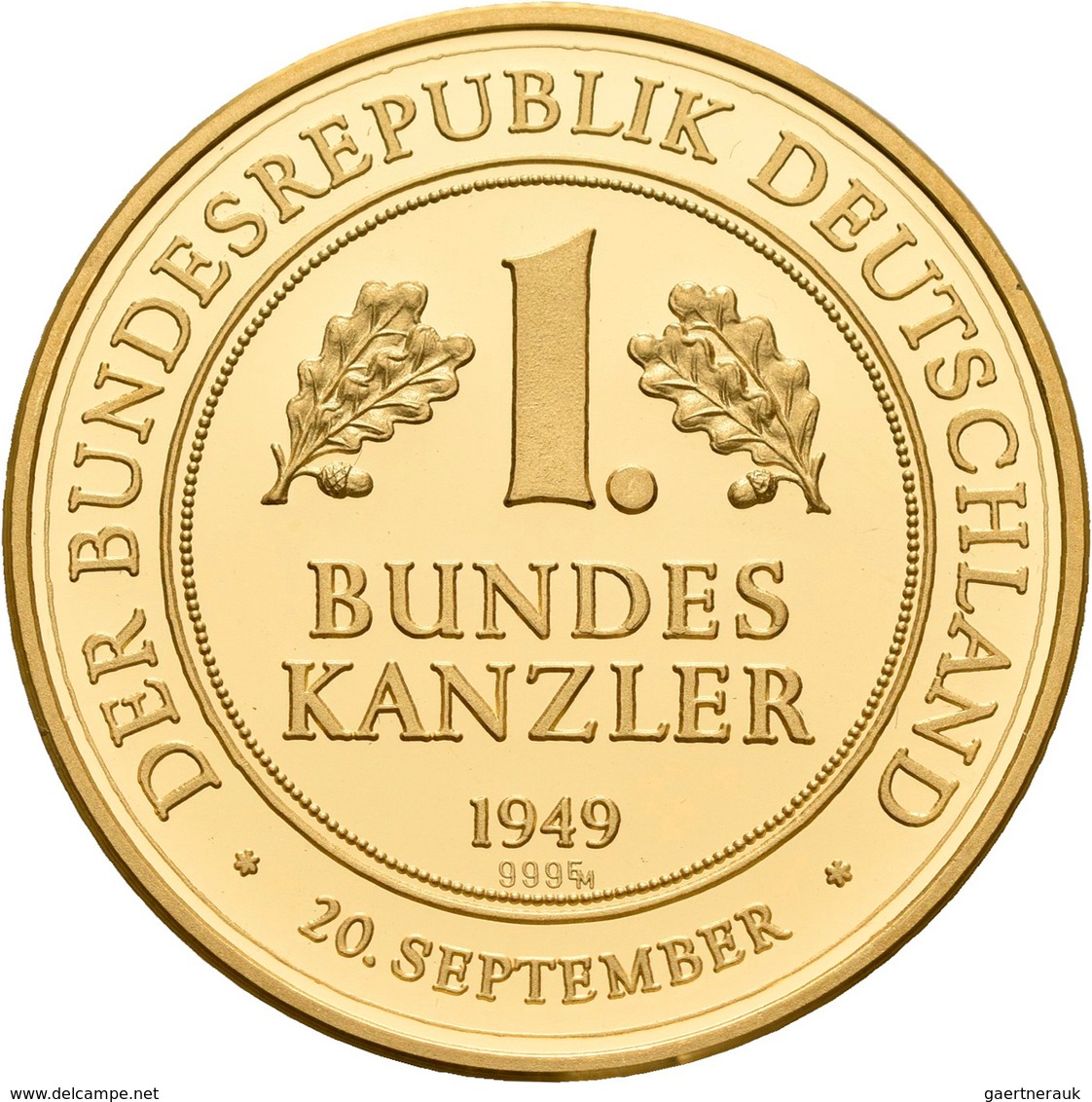 Medaillen Deutschland - Personen: Konrad Adenauer, 1. Bundeskanzler Der Bundesrepublik Deutschland. - Andere & Zonder Classificatie
