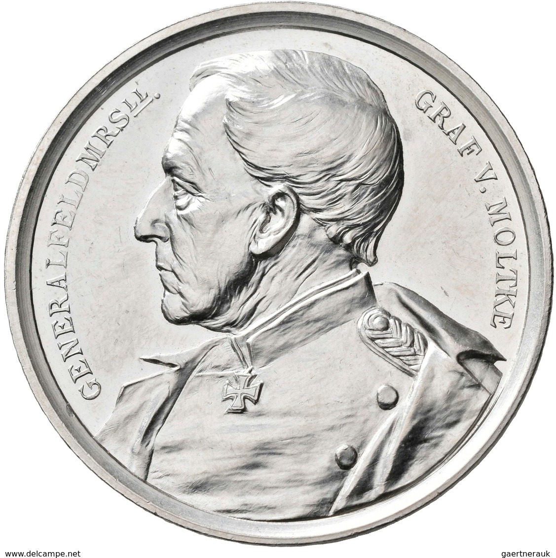 Medaillen Deutschland - Personen: Von Moltke, Helmuth Karl Bernhard 1800-1891: Versilberte Bronzemed - Andere & Zonder Classificatie