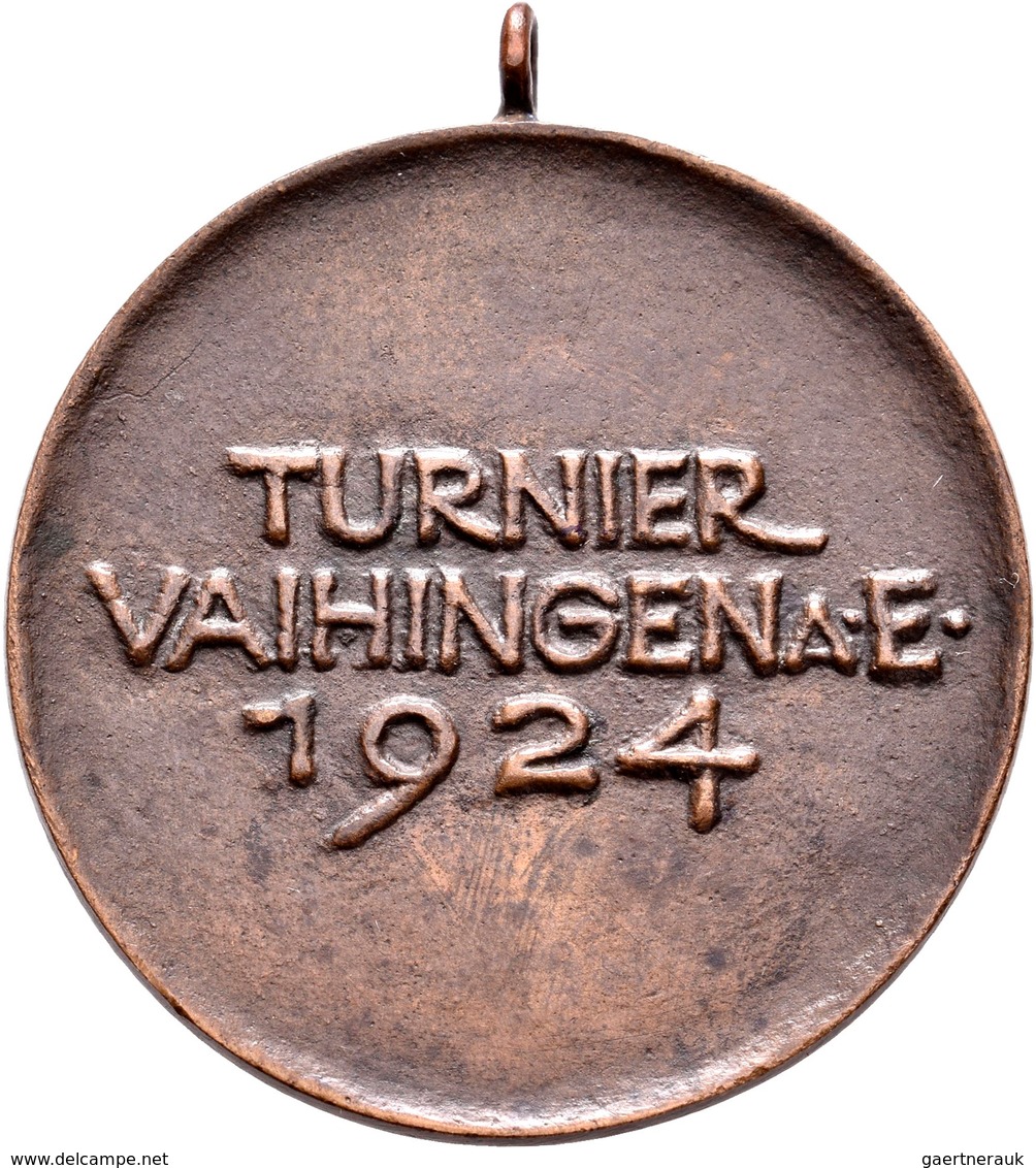 Medaillen Deutschland - Geographisch: Vaihingen An Der Enz, Württemberg: Bronzegußmedaille 1924 Von - Andere & Zonder Classificatie