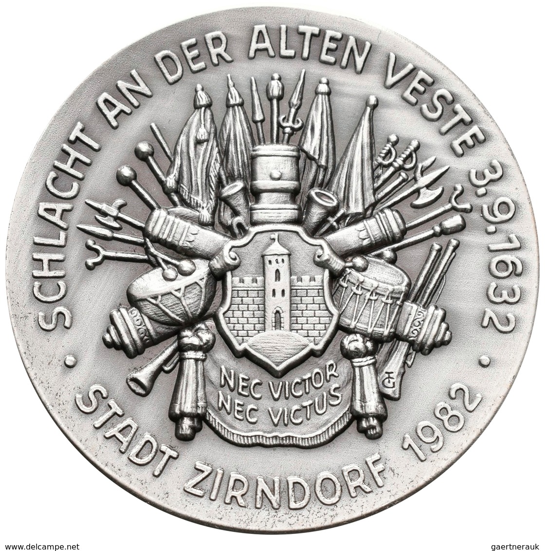 Medaillen Deutschland - Sonstige: Krieg Und Frieden: Silbermedaille 1982, Auf Die Schlacht An Der Al - Otros & Sin Clasificación