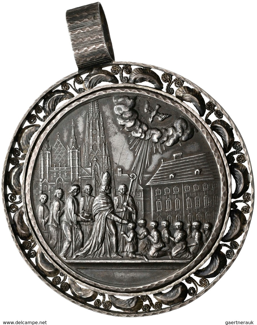 Medaillen - Religion: Wien: Silbermedaille 1850 Einseitig, (unsign.) Mit Zierring, Auf Silberne Rück - Non Classificati