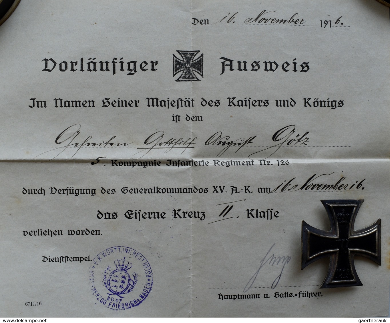 Orden & Ehrenzeichen: Eisernes Kreuz, Ausgabe 1914, II. Klasse. Eisen Geschwärzt, Nadel Mit Stempel - Andere & Zonder Classificatie