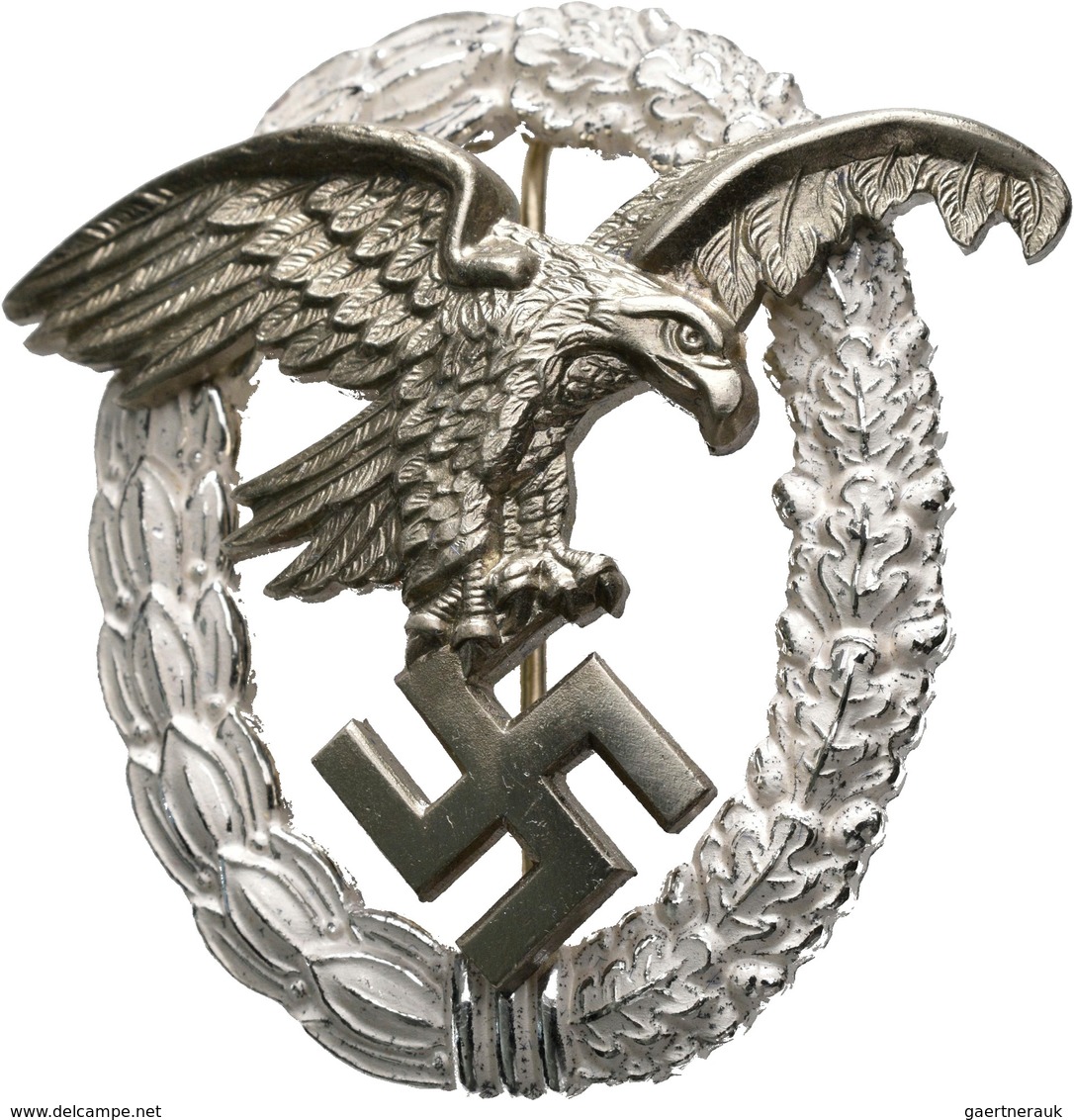 Orden & Ehrenzeichen: Drittes Reich 1933-1945: Luftwaffe Beobachterabzeichen, Buntmetall Versilbert, - Andere & Zonder Classificatie