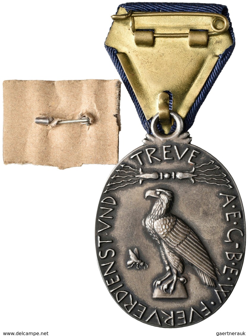 Orden & Ehrenzeichen: Silberne Verdienstmedaille Der A.E.G. - B.E.W.- Für Verdienst Und Treue, Emil - Andere & Zonder Classificatie