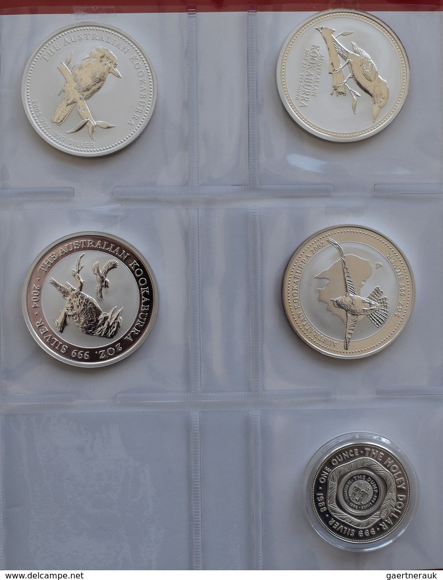 Australien: Ein Album Voll Mit Silbermünzen Aus Australien. Dabei 21 X 10 Dollars 1985 -1999, 2 X 1 - Sonstige & Ohne Zuordnung