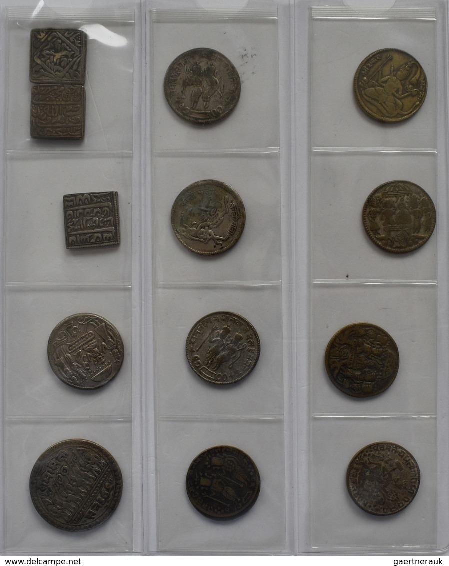 Indien: Lot 13 Stück: Tempeltoken (Ramatanka) , 19. Und 20 Jhd., Verschiedene Motive. 3 X Quadratisc - India