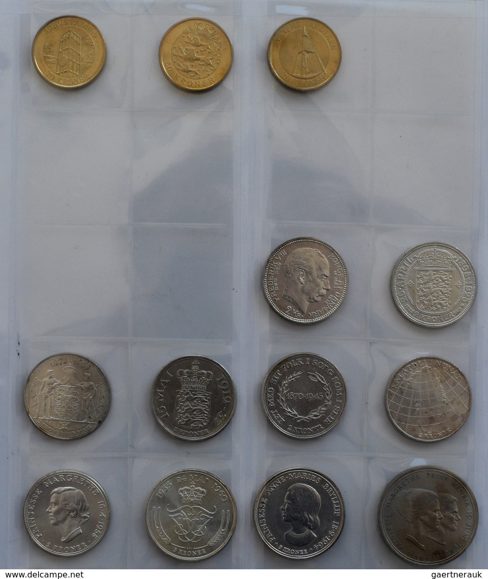 Dänemark: Lot 29 Münzen, überwiegend Silbergedenkmünzen 1923-2007. - Denmark