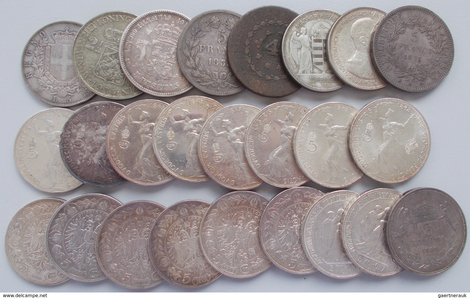Haus Habsburg: Lot 25 Münzen, Bis Auf 1 Alle Aus Silber, überwiegend 5 Kronen Österreich-Ungarn Sowi - Altri – Europa