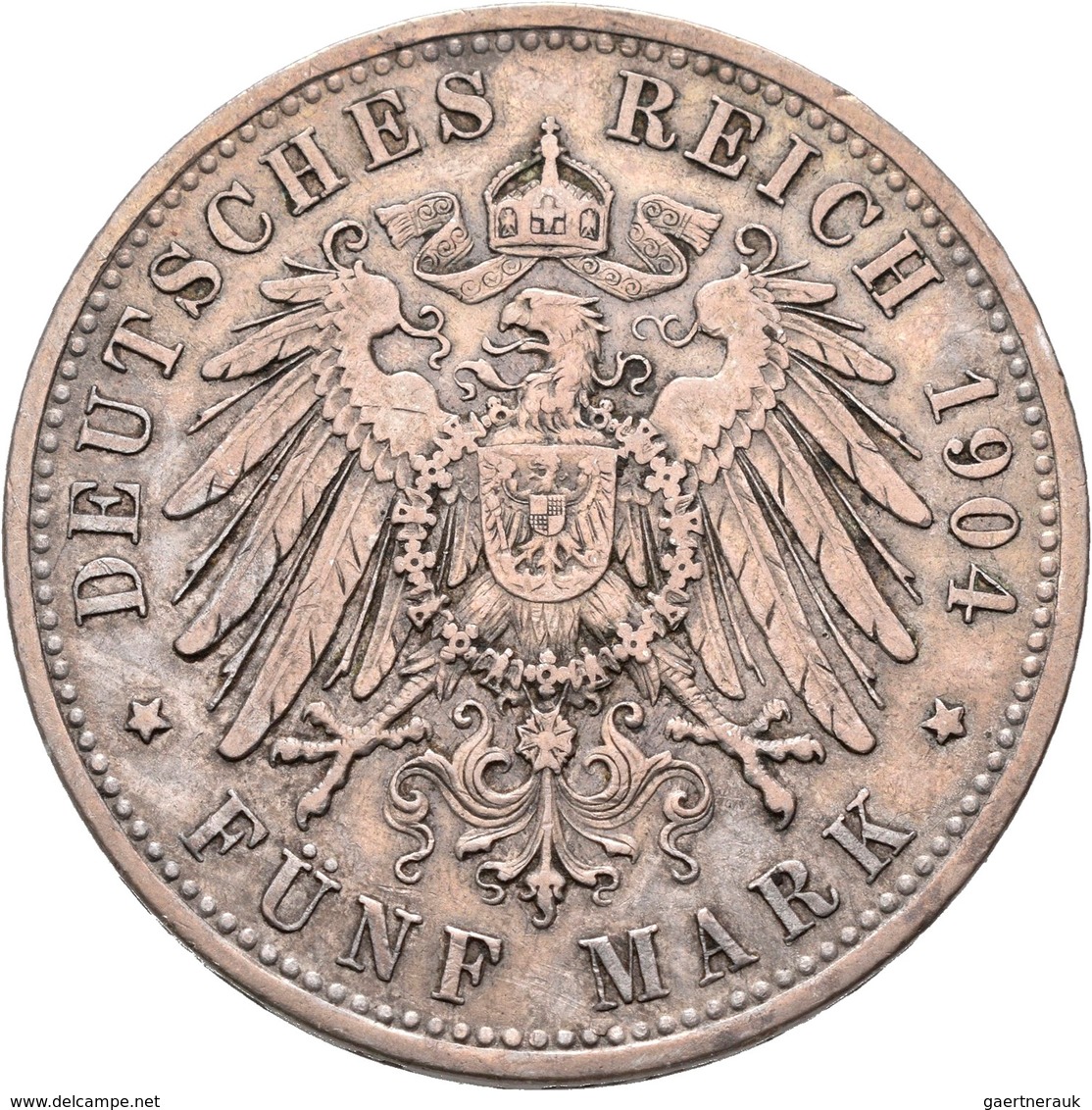 Deutsches Kaiserreich: Lot 4 Stück; Bayern 5 Mark 1904, Preußen 5 Mark 1876, 5 Mark 1907, 5 Mark 191 - Altri & Non Classificati