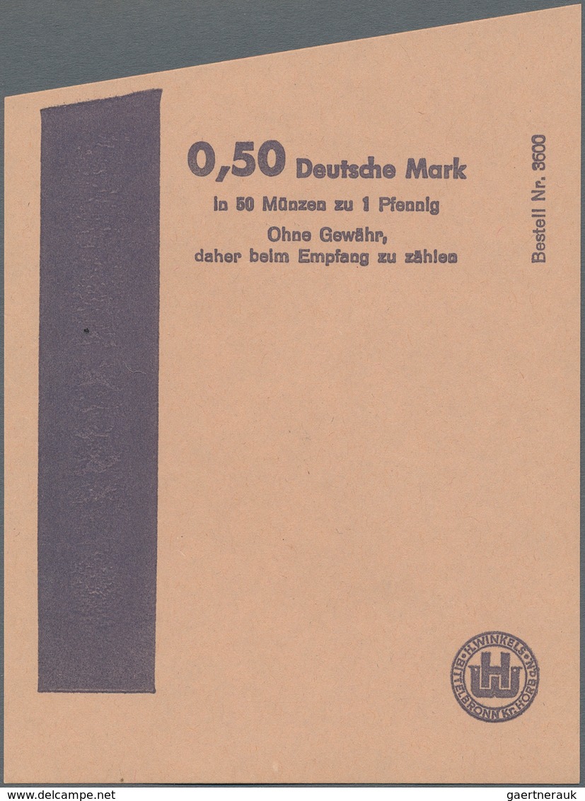 Bundesrepublik Deutschland 1948-2001: Lot Mit 162 Stück Papierformularen Für Münzrollen In Verschied - Sonstige & Ohne Zuordnung