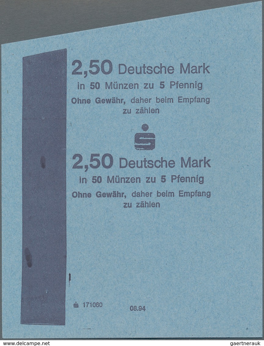 Bundesrepublik Deutschland 1948-2001: Lot Mit 162 Stück Papierformularen Für Münzrollen In Verschied - Sonstige & Ohne Zuordnung