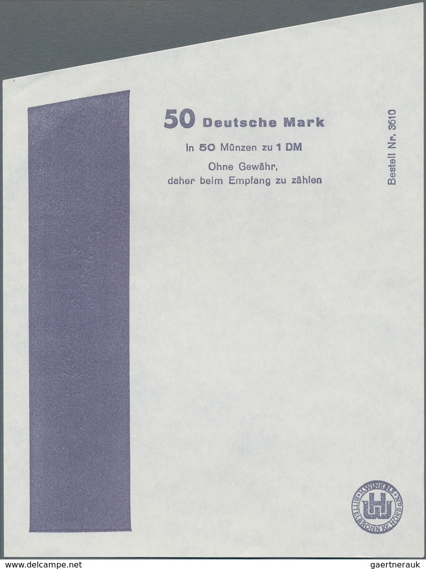 Bundesrepublik Deutschland 1948-2001: Lot Mit 162 Stück Papierformularen Für Münzrollen In Verschied - Otros & Sin Clasificación