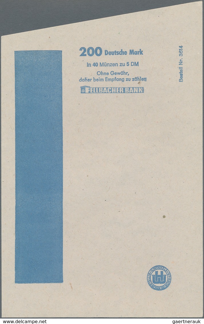 Bundesrepublik Deutschland 1948-2001: Lot Mit 162 Stück Papierformularen Für Münzrollen In Verschied - Otros & Sin Clasificación