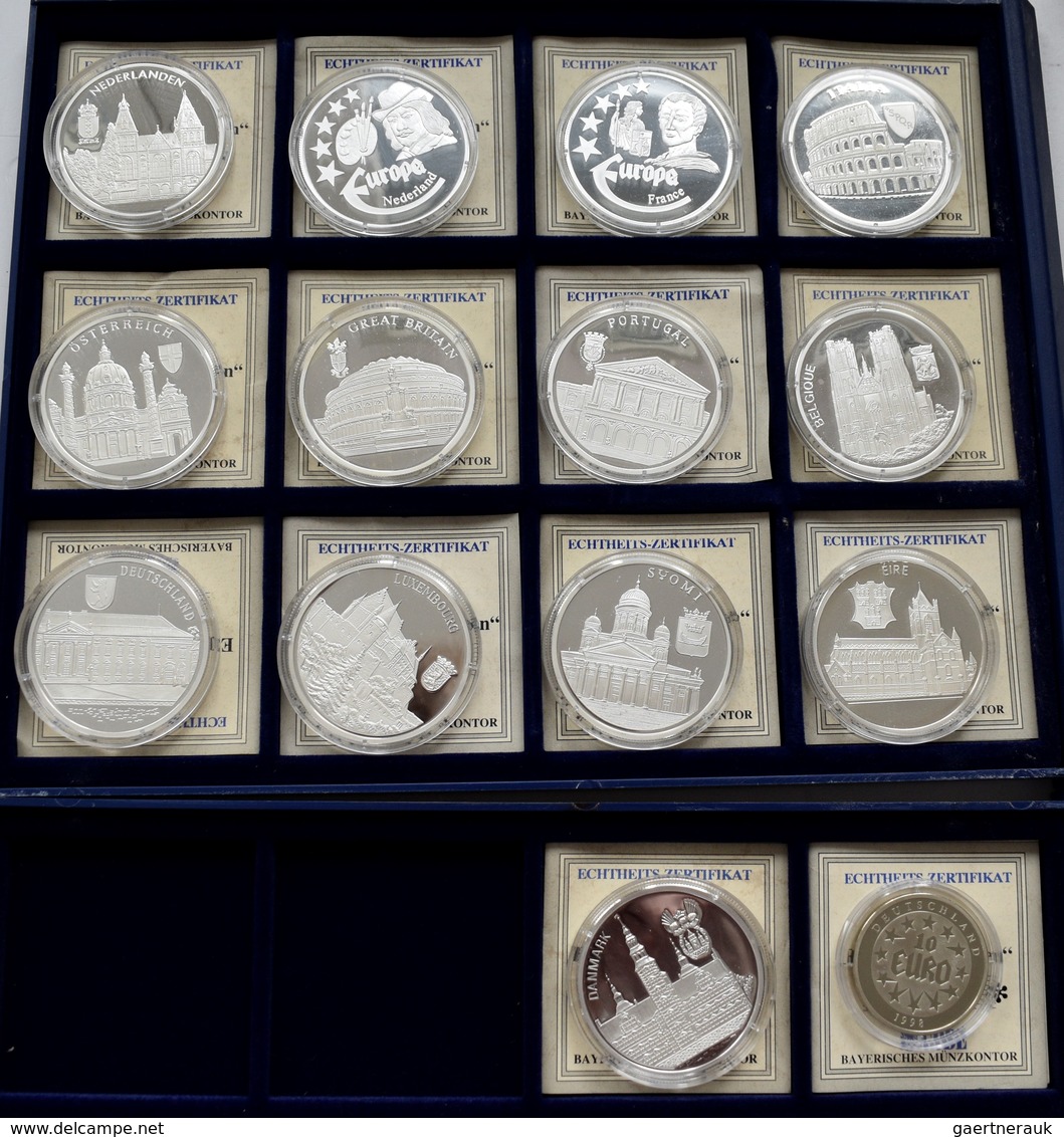 Medaillen: Lot 14 Medaillen Aus Dem Hause Göde, "Die Ersten EUROPA-Prägungen" 1996-1997. 13 X 999/10 - Non Classificati