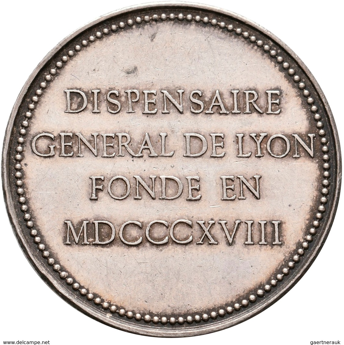 Medaillen Alle Welt: Frankreich: Lot 6 Silbermedaillen; Lyon O. J. - Dispensaire General De Lyon Fon - Sin Clasificación