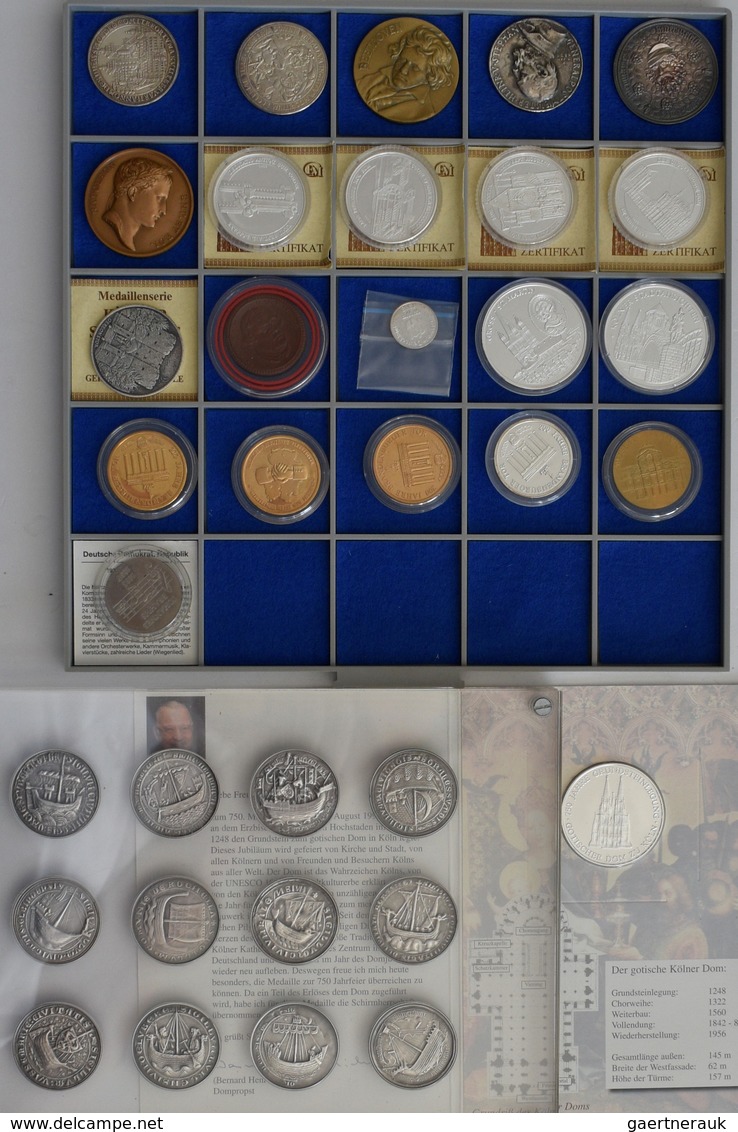 Medaillen Deutschland: Konvolut von 100 Medaillen in Silber und Bronze; der überwiegende Teil haben