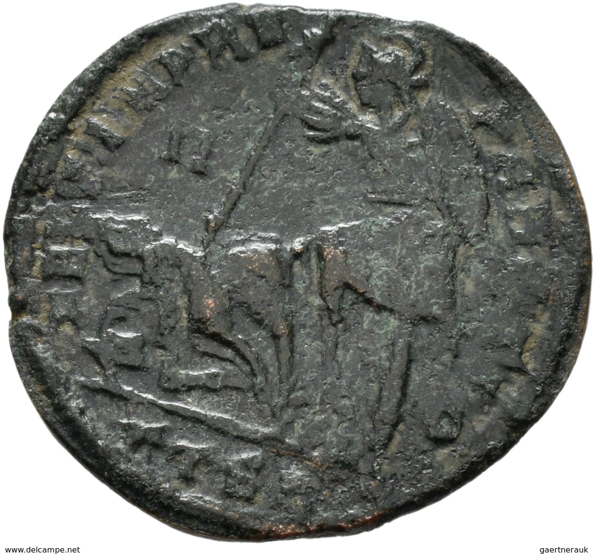 Antike: Kleine Sammlung Bronzemünzen Aus Der Römischen Kaiserzeit; Meist Æ - Follis, Unter Anderem V - Otros & Sin Clasificación