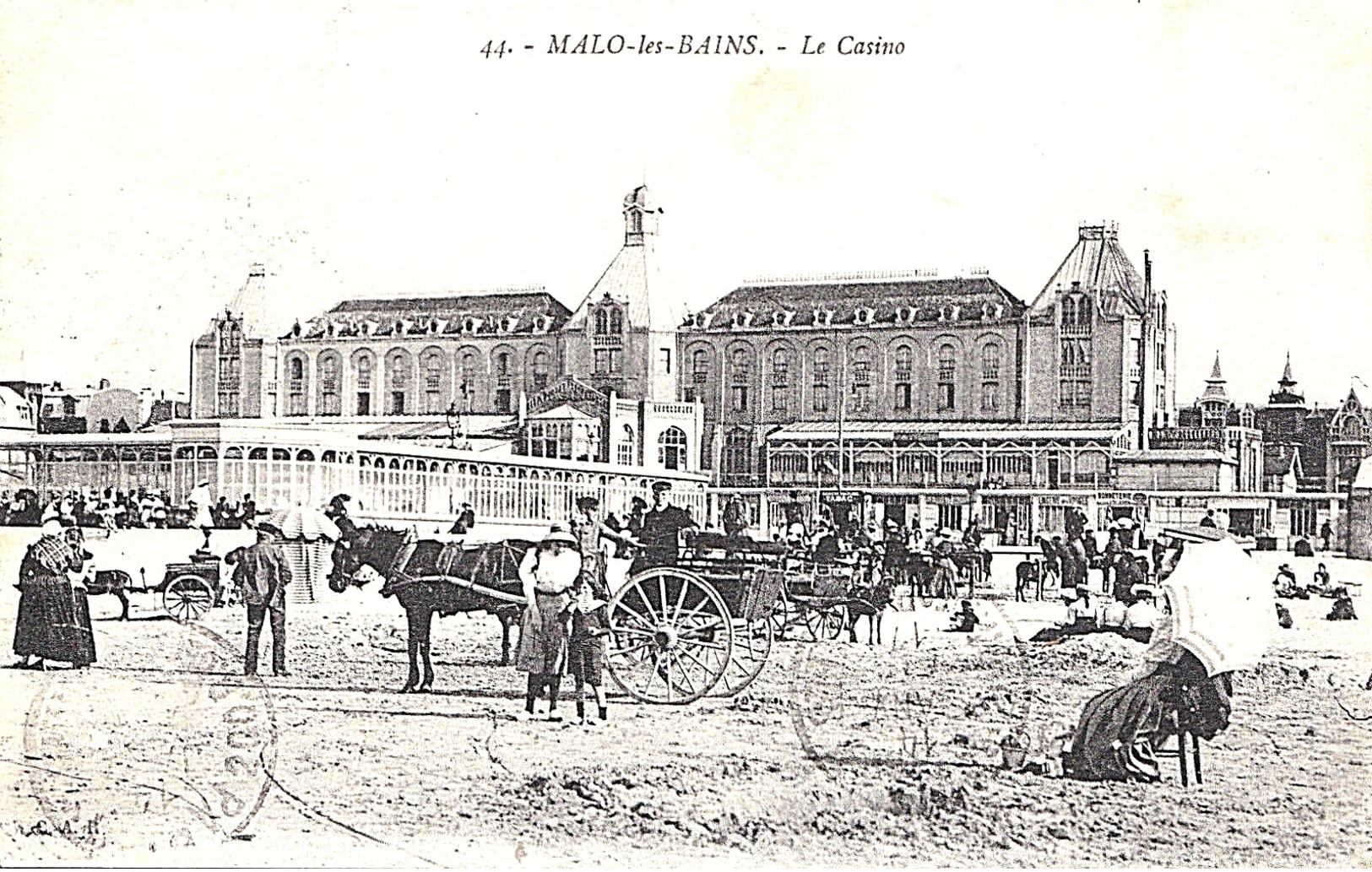 CPA (59) - MALO-LES BAINS - LES ATTELAGES DEVANT LE CASINO -1917 Bb-563 - Malo Les Bains