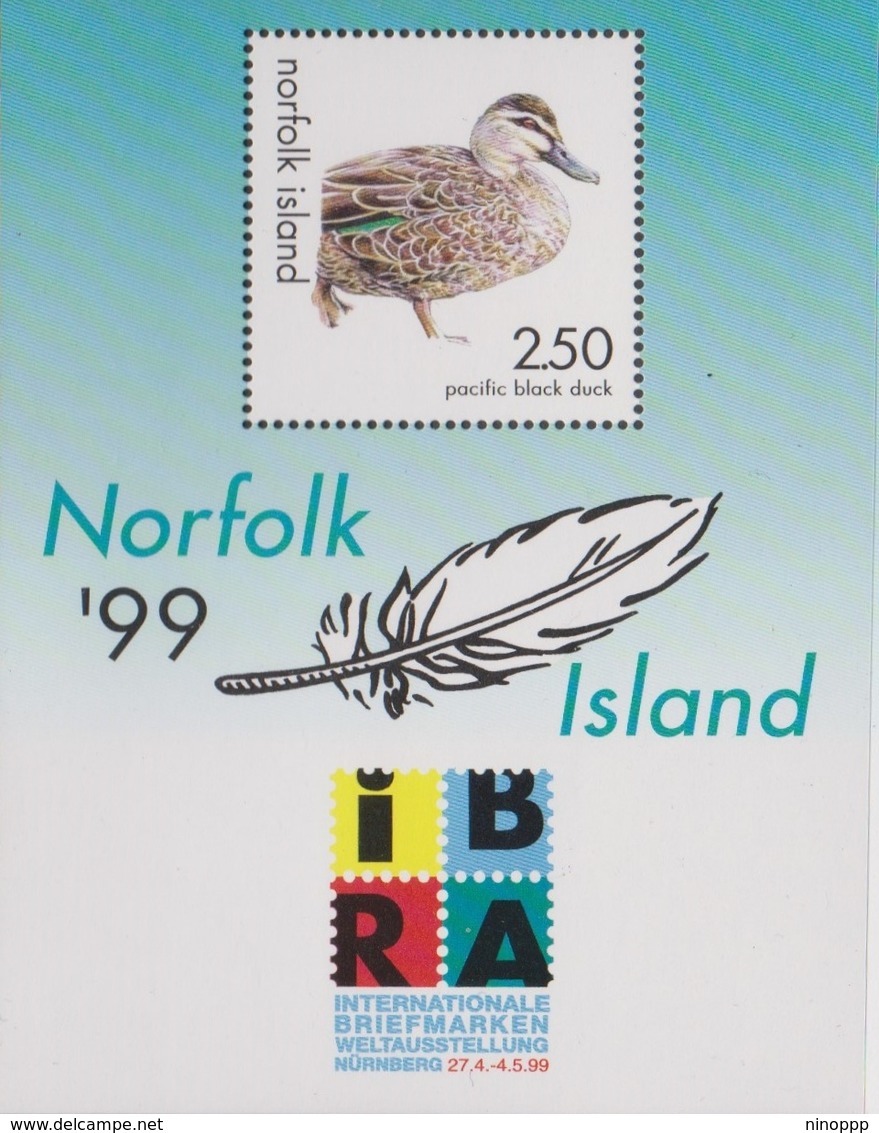 Norfolk Island ASC 685 MS 1999 IBRA Ducks, Miniature Sheet, Mint Never Hinged - Norfolk Island