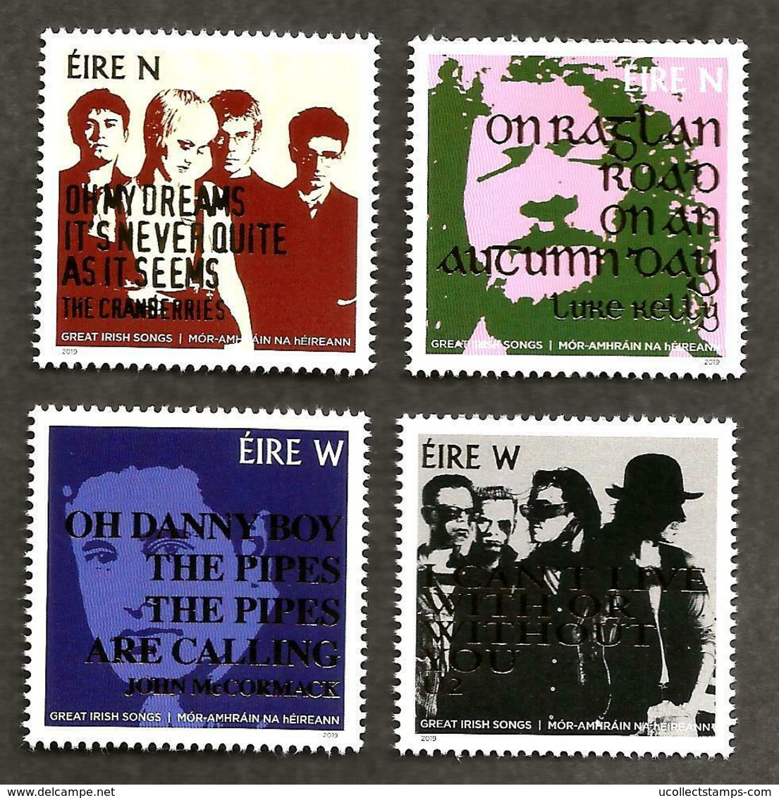 Ierland  2019 Irish Music  U2 Granberries Luke Kelly J McCormack   On Stamps !!!    Postfris/mnh/neuf - Ongebruikt