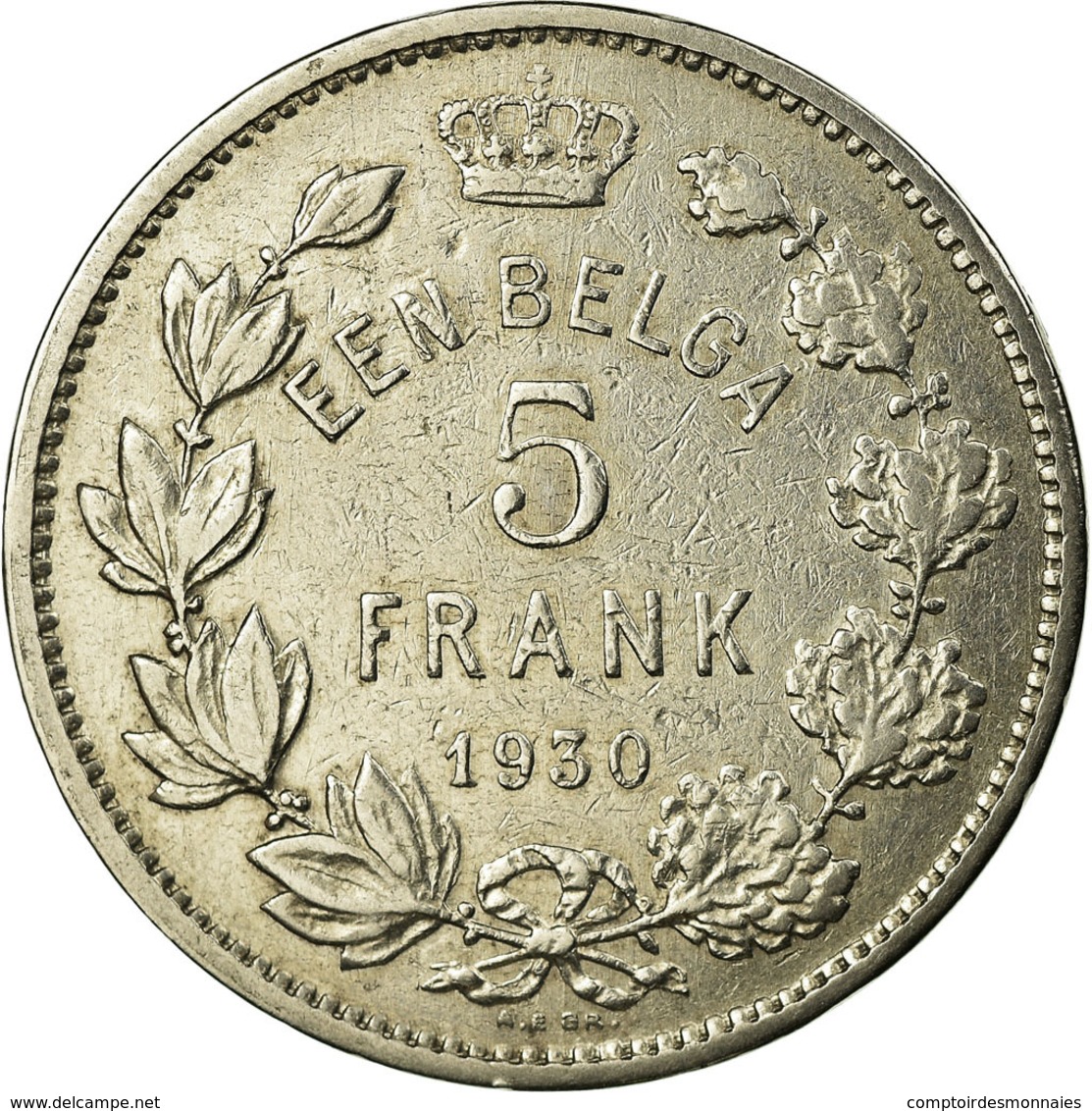 Monnaie, Belgique, 5 Francs, 5 Frank, 1930, TTB, Nickel, KM:98 - 5 Francs & 1 Belga